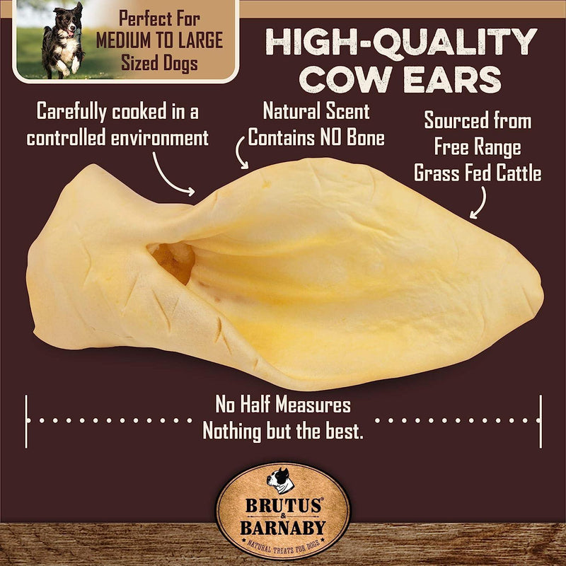 Cow Ears for Dogs, All Natural Whole Ears Harvested from Free Range, No Hormones Added