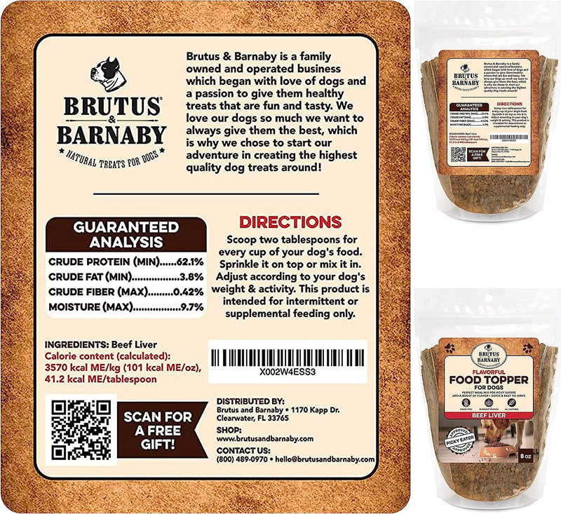 Dog Food Topper - Beef Liver - Perfect Meal Enhancer For Bored Or Picky Eaters