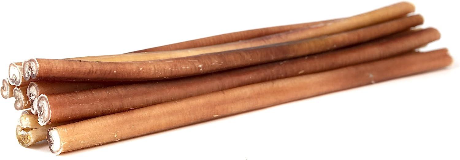All-natural bully sticks for dogs, long-lasting chews made in USA, safe and digestible dog treats