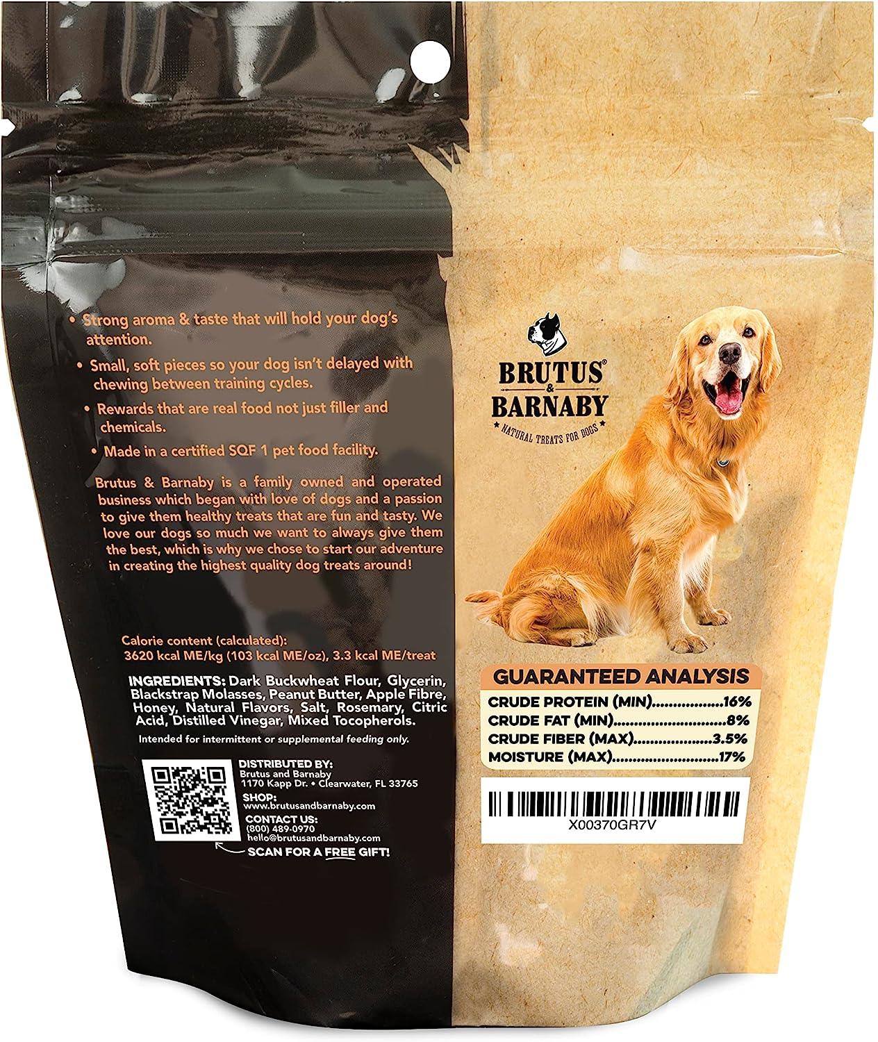 All-natural dog treats bag with golden retriever, guaranteed analysis, and USA-made ingredients for healthy pet snacks.