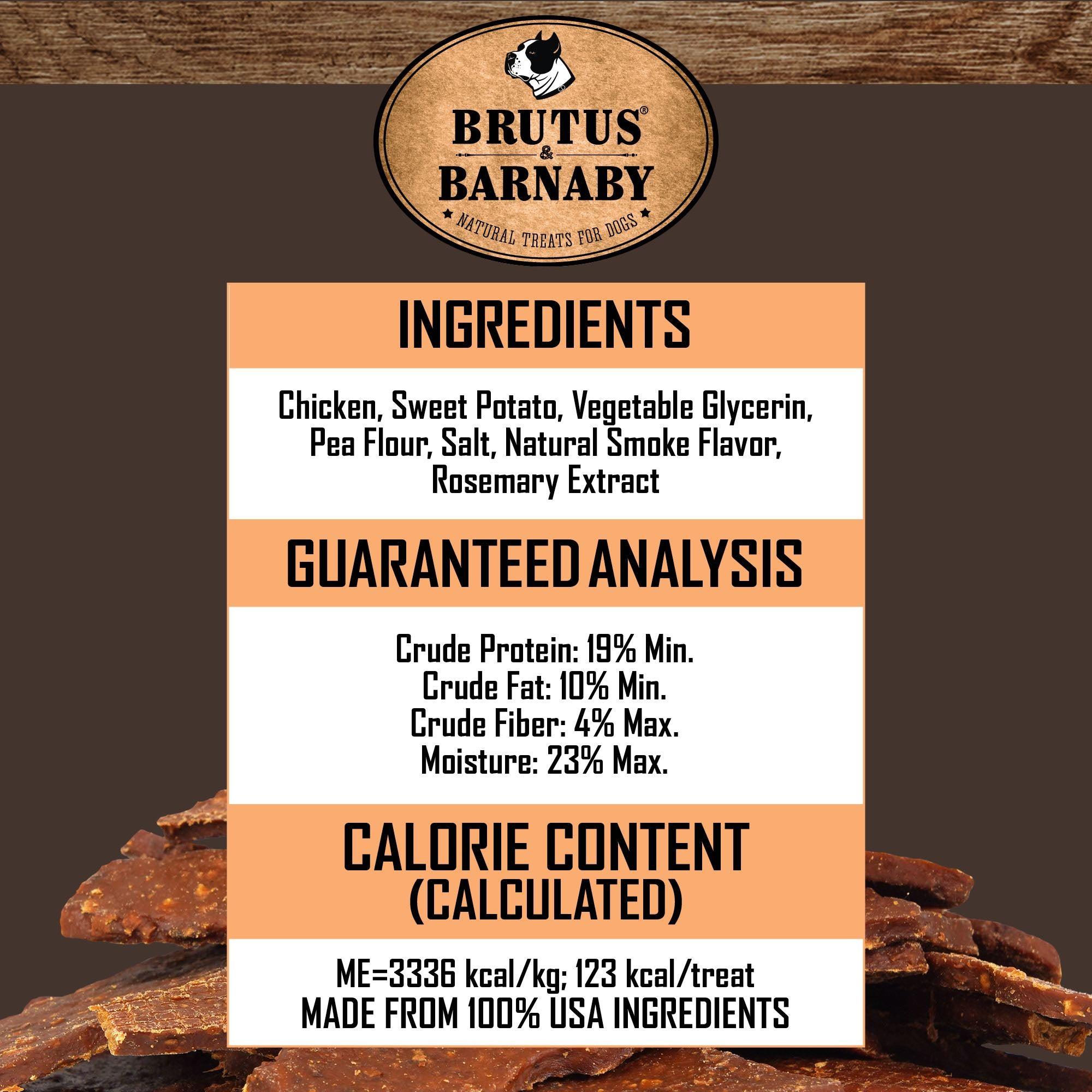 All-natural dog treats with chicken & sweet potato, USA-made, 19% protein, 123 kcal per treat