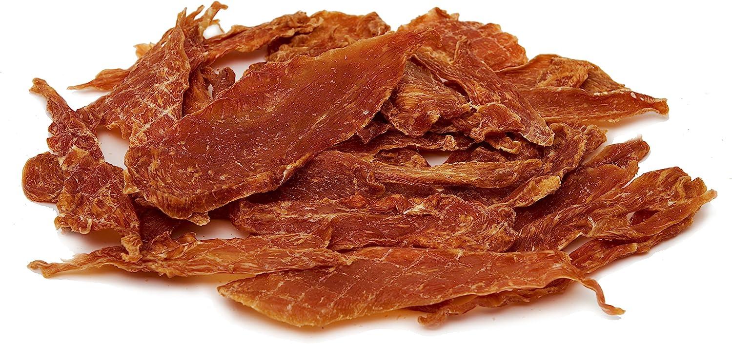 All-natural dried beef dog treats, USA-made, safe and digestible chews for dogs
