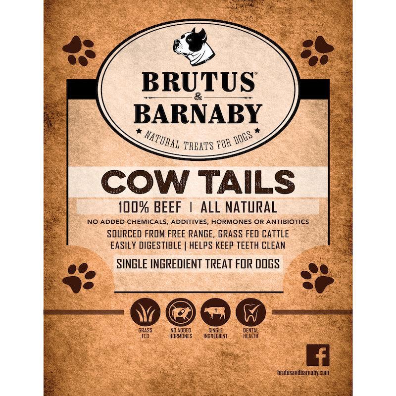 Cow Tails Dog Treat - 100% Natural Single Ingredient Treat - Thick & Hearty Chew - Brutus & Barnaby