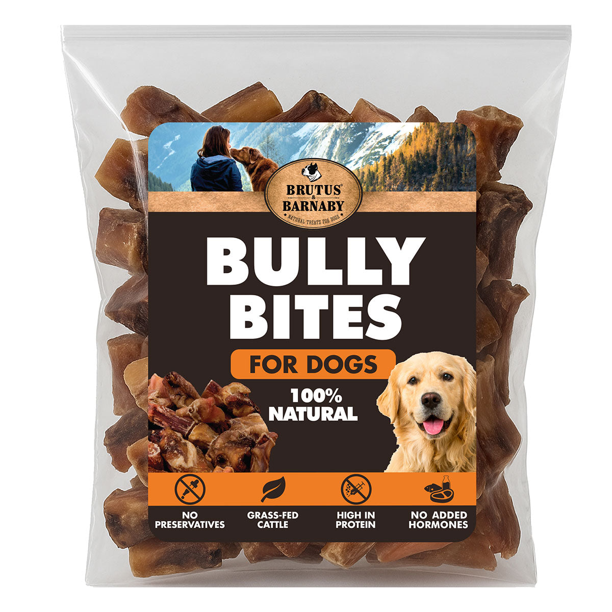 Bully Bites for Dogs – Bite-Sized Bully Stick Pieces, Low Odor, Grass-Fed, High-Protein Grain-Free Chews