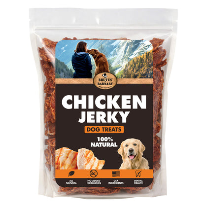 Chicken Jerky for Dogs – USA Made, Thick-Cut Dehydrated Fillets, Grain-Free, Low-Fat, Single Ingredient
