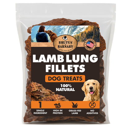 Lamb Lung Dog Treats – Single Ingredient, High Protein, USA Made, Light Crunchy Training Treats