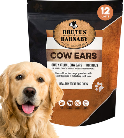 Cow Ears for Dogs, All Natural Whole Ears from Free Range Angus Cattle, No Hormones Added