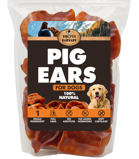 Pig Ears for Dogs - Large, Whole and All-Natural Single Ingredient Dog Chews