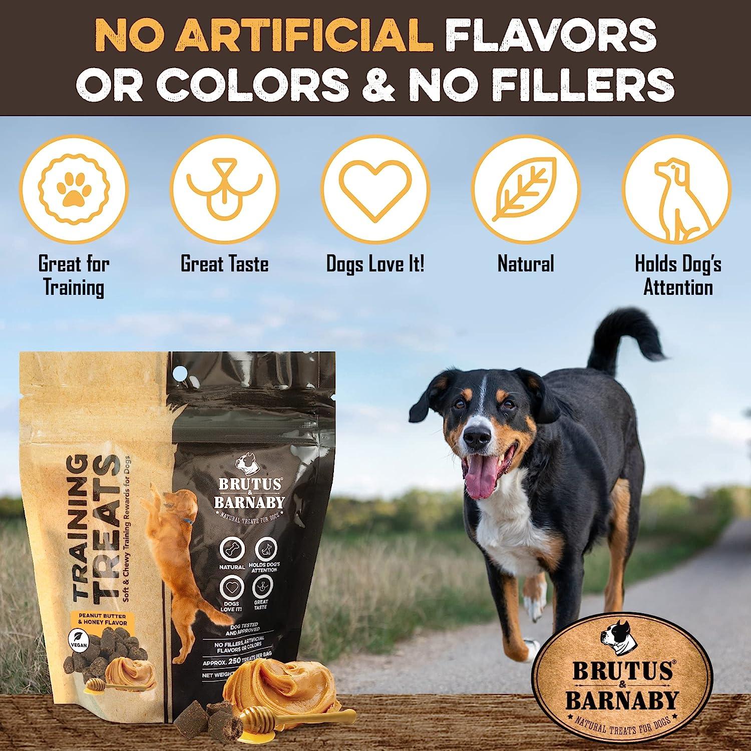 Natural peanut butter & honey dog training treats, no artificial flavors or fillers, great for training and dogs love them