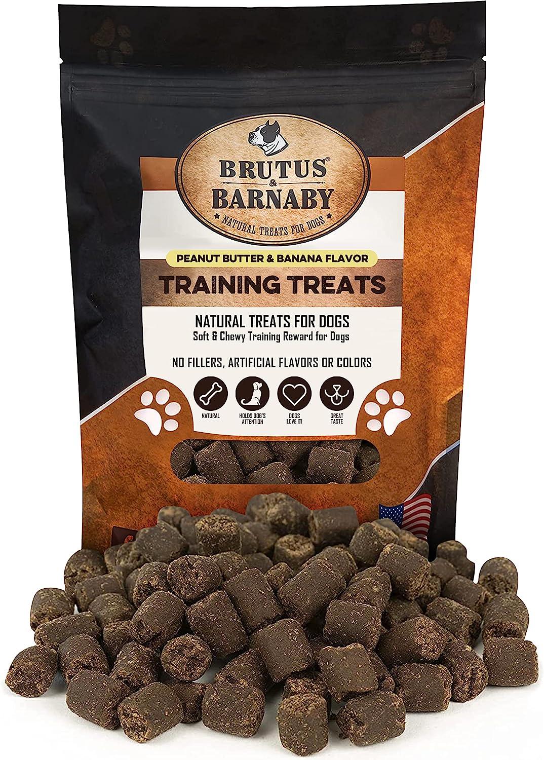 Peanut butter & banana training treats for dogs — natural, soft & chewy, no artificial flavors, made in USA