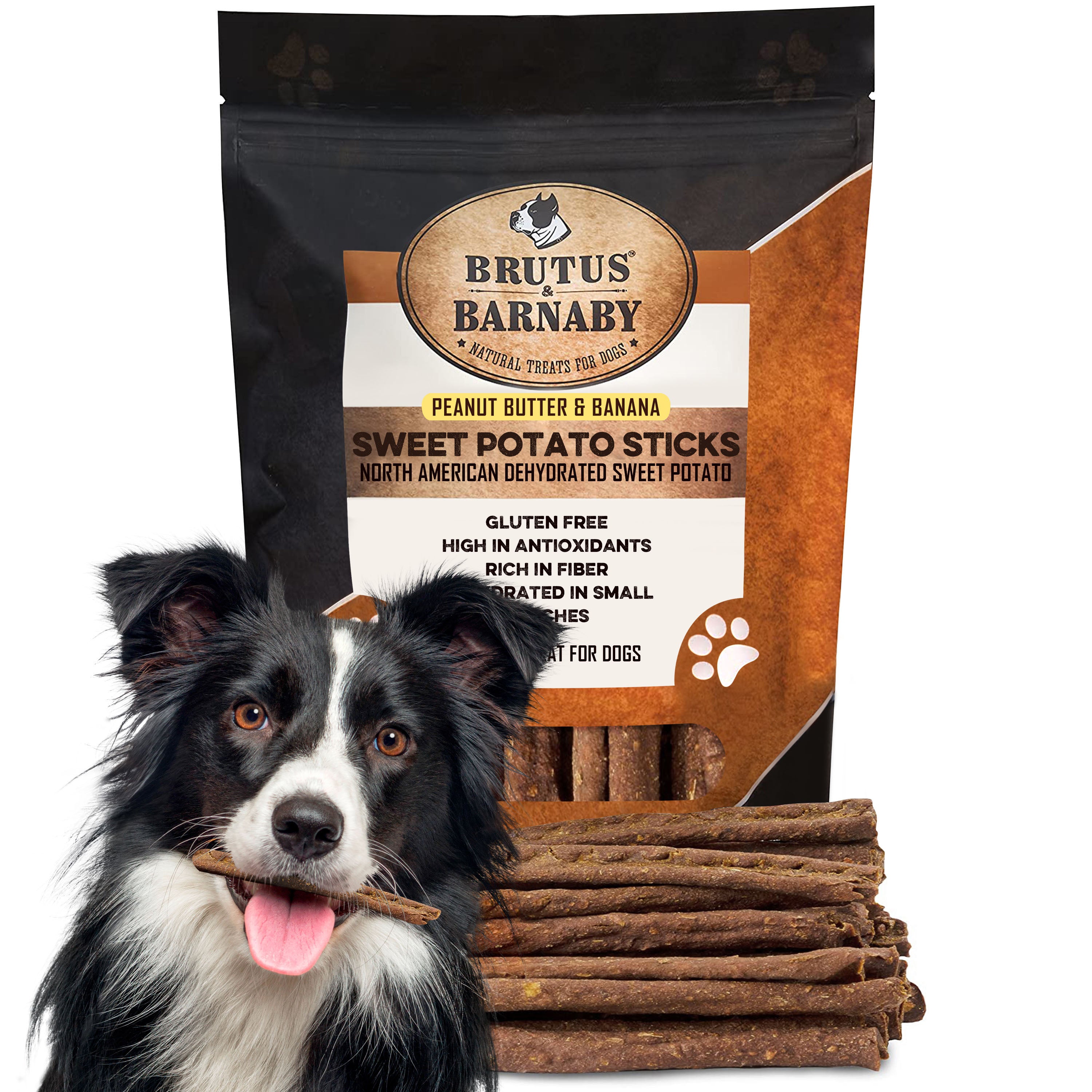 Sweet Potato Peanut Butter & Banana Sticks For Dogs