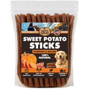 Sweet Potato Sticks for Dogs | Pumpkin & Bacon Crunchy Dog Treats