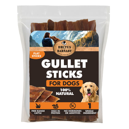 Beef Gullet Flat Strips for Dogs 6" – Easy to Chew Dog Treats, Supports Dental Health & High Protein