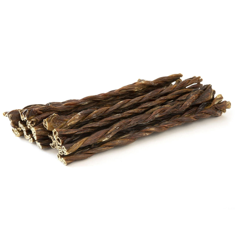 Braided Gullet Sticks - 12"- All Natural Single Ingredient Beef Jerky Dog Treats