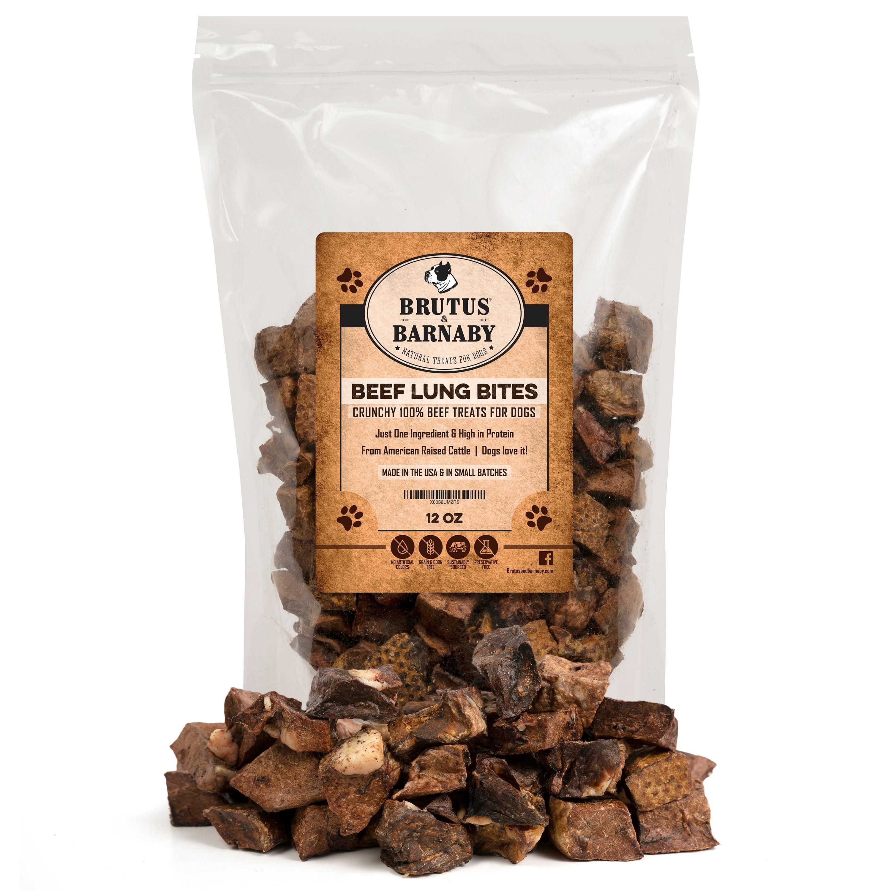 Brutus and Barnaby Beef Lung Bites dog treats