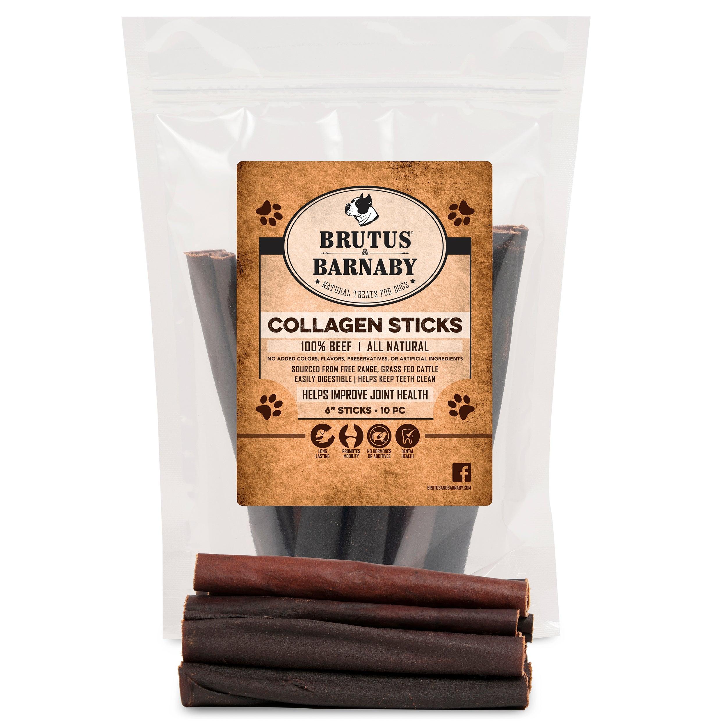 Beef Collagen Sticks For Dogs - Long Lasting Chew - Brutus & Barnaby