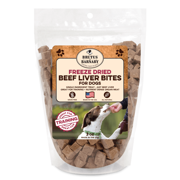 Freeze Dried Beef Liver Bites Dog Treats