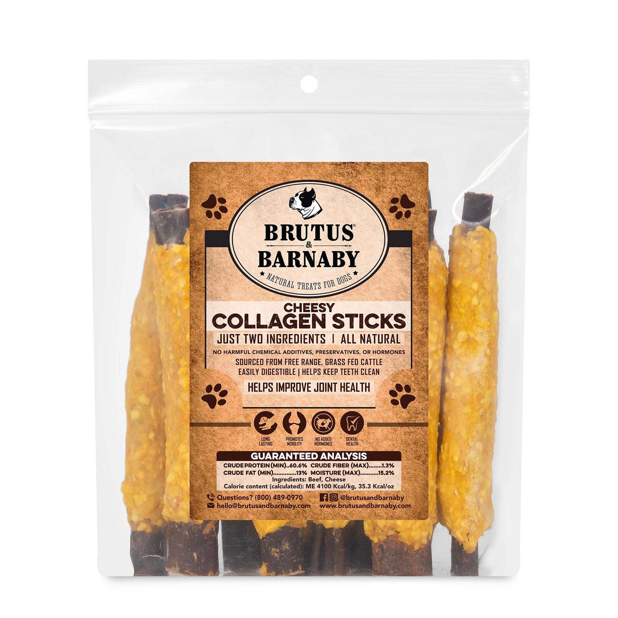 Cheesy Beef Collagen Sticks For Dogs - Brutus & Barnaby